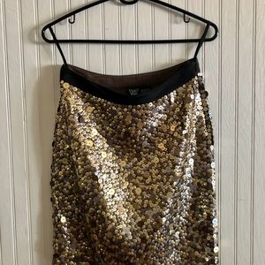 W By Worth Metallic Holiday Skirt